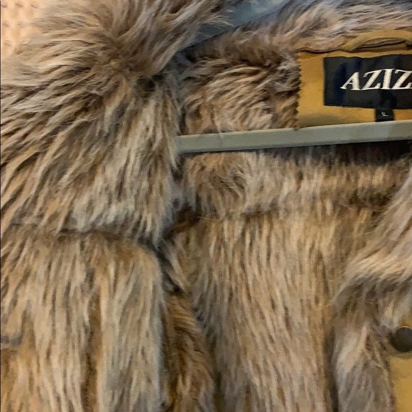 Faux Fur Lined Suede Feel Coat - Picture 3 of 5